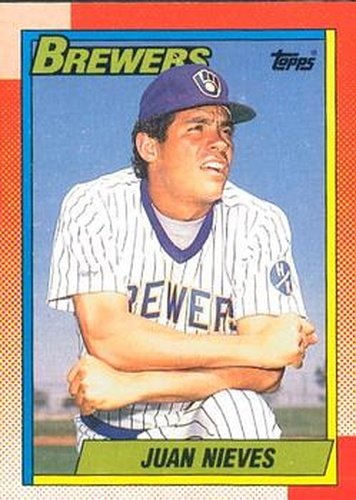 #467 Juan Nieves - Milwaukee Brewers - 1990 O-Pee-Chee Baseball