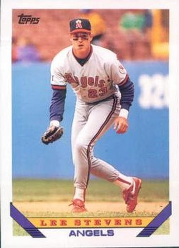 #467 Lee Stevens - California Angels - 1993 Topps Baseball