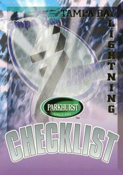 #468 Lightning Checklist - Tampa Bay Lightning - 1995-96 Parkhurst International Hockey