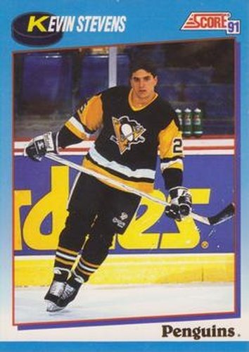 #468 Kevin Stevens - Pittsburgh Penguins - 1991-92 Score Canadian Bilingual Hockey