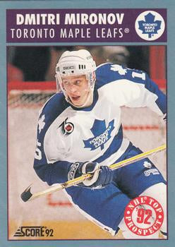 #468 Dmitri Mironov - Toronto Maple Leafs - 1992-93 Score Canadian Hockey