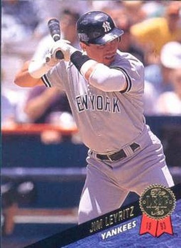 #468 Jim Leyritz - New York Yankees - 1993 Leaf Baseball