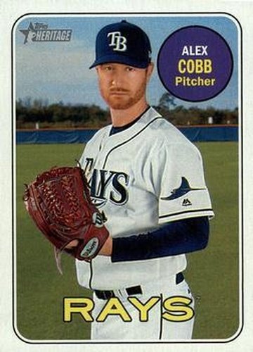 #468 Alex Cobb - Tampa Bay Rays - 2018 Topps Heritage Baseball