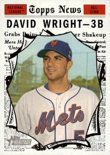 #468 David Wright - New York Mets - 2010 Topps Heritage Baseball