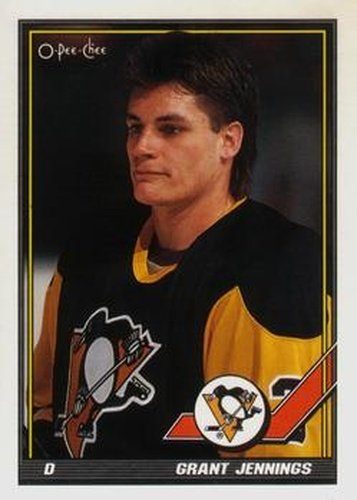 #468 Grant Jennings - Pittsburgh Penguins - 1991-92 O-Pee-Chee Hockey