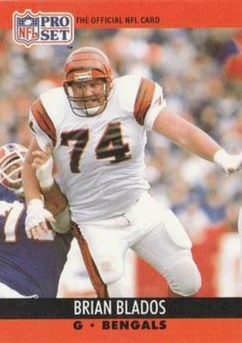 #468 Brian Blados - Cincinnati Bengals - 1990 Pro Set Football