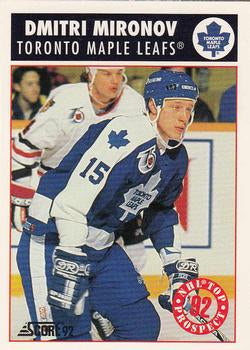 #468 Dmitri Mironov - Toronto Maple Leafs - 1992-93 Score USA Hockey