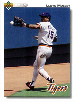 #468 Lloyd Moseby - Detroit Tigers - 1992 Upper Deck Baseball