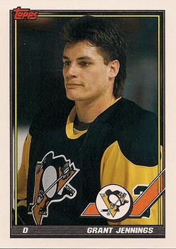#468 Grant Jennings - Pittsburgh Penguins - 1991-92 Topps Hockey