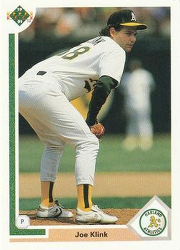 #468 Joe Klink - Oakland Athletics - 1991 Upper Deck Baseball