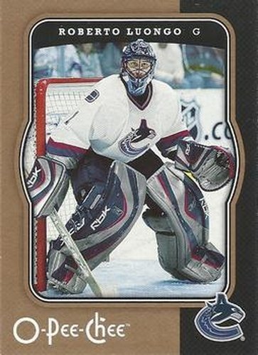 #468 Roberto Luongo - Vancouver Canucks - 2007-08 O-Pee-Chee Hockey