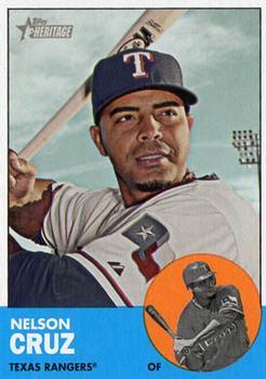#468a Nelson Cruz - Texas Rangers - 2012 Topps Heritage Baseball