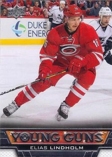 #469 Elias Lindholm - Carolina Hurricanes - 2013-14 Upper Deck Hockey