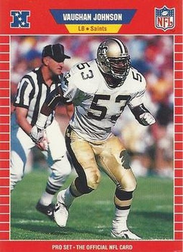 #469 Vaughan Johnson - New Orleans Saints - 1989 Pro Set Football