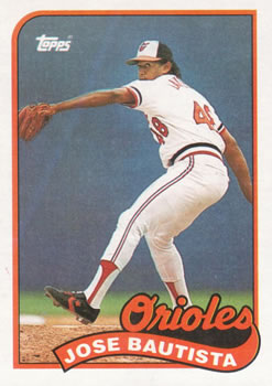 #469 Jose Bautista - Baltimore Orioles - 1989 Topps Baseball