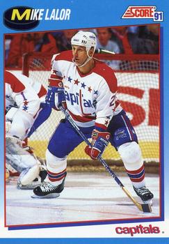 #469 Mike Lalor - Washington Capitals - 1991-92 Score Canadian Bilingual Hockey