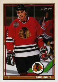 #469 Paul Gillis - Chicago Blackhawks - 1991-92 O-Pee-Chee Hockey