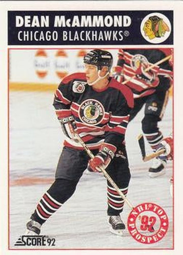 #469 Dean McAmmond - Chicago Blackhawks - 1992-93 Score USA Hockey