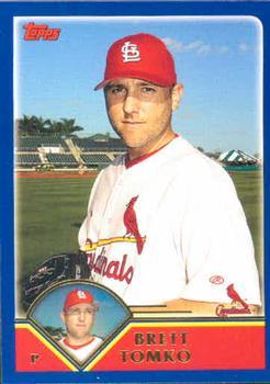 #469 Brett Tomko - St. Louis Cardinals - 2003 Topps Baseball