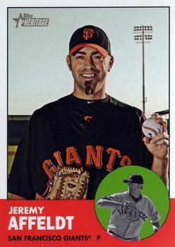 #469 Jeremy Affeldt - San Francisco Giants - 2012 Topps Heritage Baseball