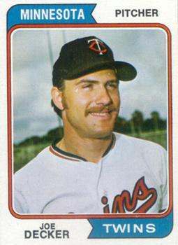 #469 Joe Decker - Minnesota Twins - 1974 Topps Baseball