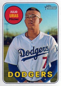 #469 Julio Urias - Los Angeles Dodgers - 2018 Topps Heritage Baseball