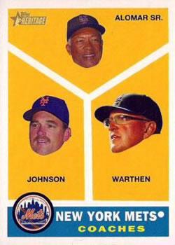 #469 Sandy Alomar Sr. / Howard Johnson / Dan Warthen - New York Mets - 2009 Topps Heritage Baseball