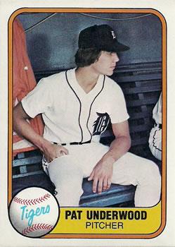 #469 Pat Underwood - Detroit Tigers - 1981 Fleer Baseball
