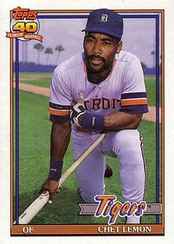 #469 Chet Lemon - Detroit Tigers - 1991 Topps Baseball