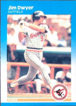 #469 Jim Dwyer - Baltimore Orioles - 1987 Fleer Baseball