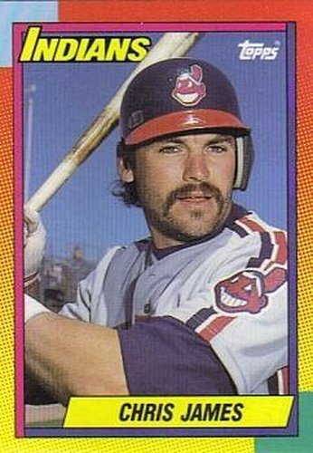 #46T Chris James - Cleveland Indians - 1990 Topps Traded Baseball