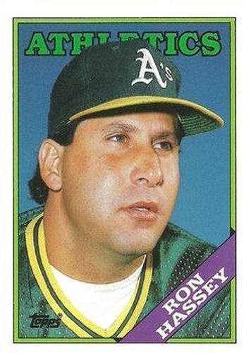 #46T Ron Hassey - Oakland Athletics - 1988 Topps Traded Baseball