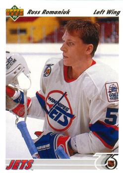 #46 Russ Romaniuk - Winnipeg Jets - 1991-92 Upper Deck Hockey