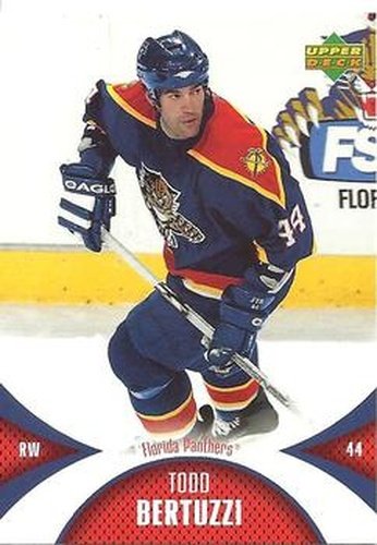 #46 Todd Bertuzzi - Florida Panthers - 2006-07 Upper Deck Mini Jersey Hockey