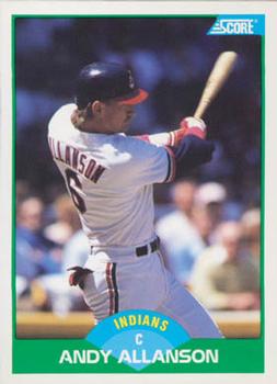 #46 Andy Allanson - Cleveland Indians - 1989 Score Baseball