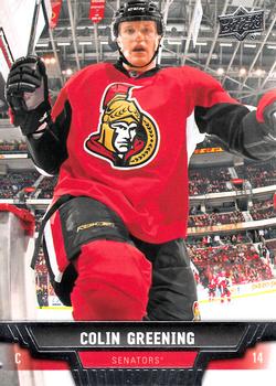 #46 Colin Greening - Ottawa Senators - 2013-14 Upper Deck Hockey