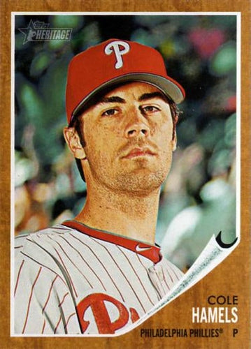 #46 Cole Hamels - Philadelphia Phillies - 2011 Topps Heritage Baseball