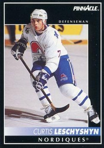 #46 Curtis Leschyshyn - Quebec Nordiques - 1992-93 Pinnacle Canadian Hockey