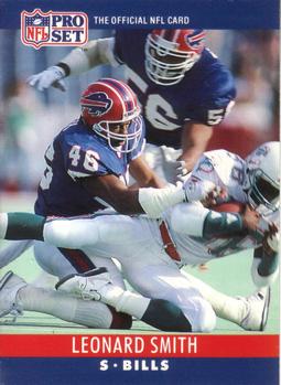 #46 Leonard Smith - Buffalo Bills - 1990 Pro Set Football