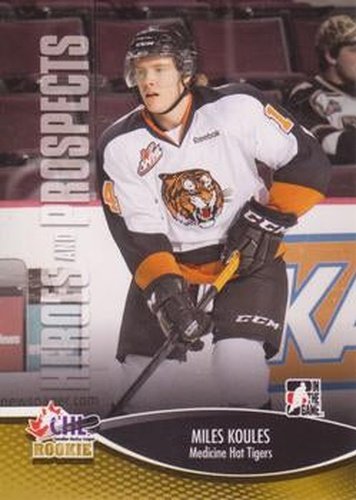#46 Miles Koules - Medicine Hat Tigers - 2012-13 In The Game Heroes and Prospects Hockey