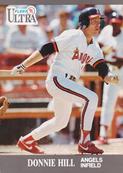 #46 Donnie Hill - California Angels - 1991 Ultra Baseball