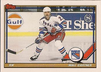 #46 Mike Gartner - New York Rangers - 1991-92 Topps Hockey
