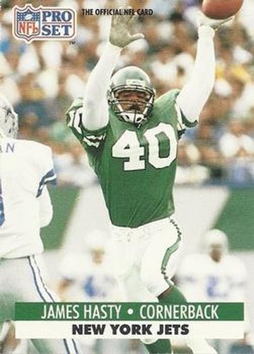 #246 James Hasty - New York Jets - 1991 Pro Set Football