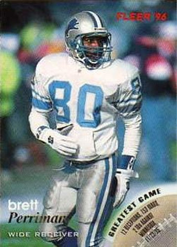 #46 Brett Perriman - Detroit Lions - 1996 Fleer Football