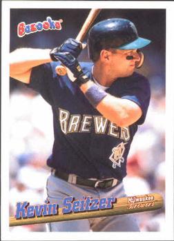 #46 Kevin Seitzer - Milwaukee Brewers - 1996 Bazooka Baseball
