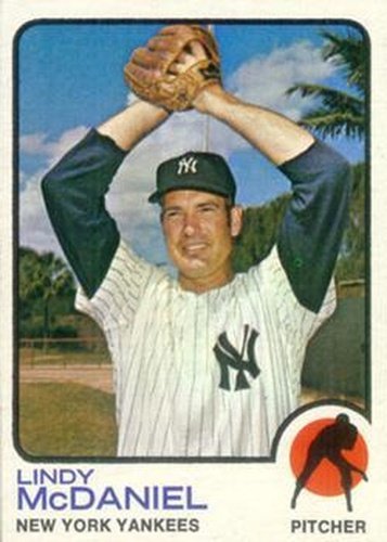 #46 Lindy McDaniel - New York Yankees - 1973 Topps Baseball