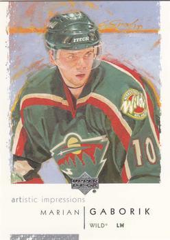 #46 Marian Gaborik - Minnesota Wild - 2002-03 UD Artistic Impressions Hockey