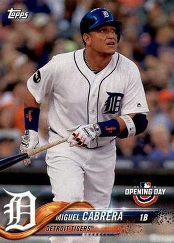 #46 Miguel Cabrera - Detroit Tigers - 2018 Topps Opening Day Baseball