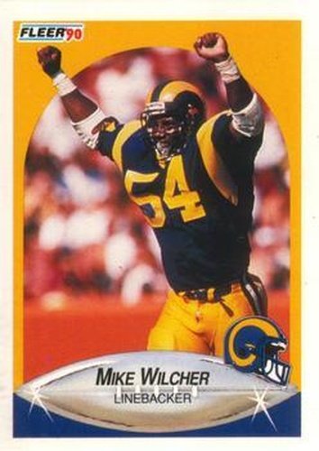 #46 Mike Wilcher - Los Angeles Rams - 1990 Fleer Football