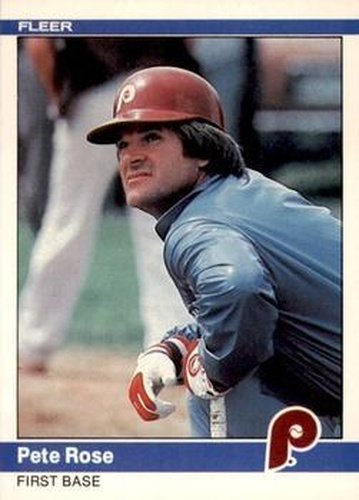#46 Pete Rose - Philadelphia Phillies - 1984 Fleer Baseball